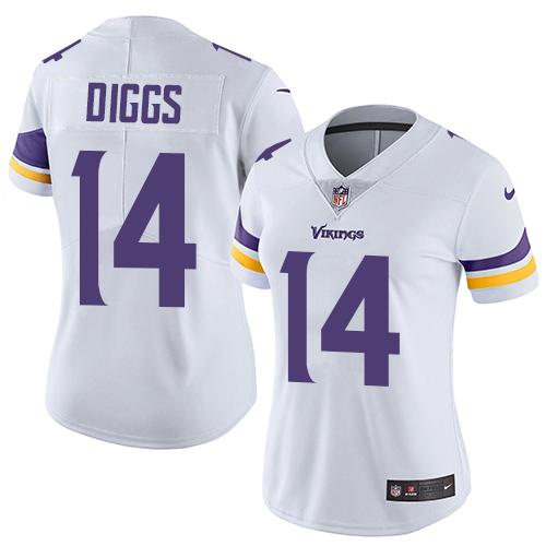 Women 2019 Minnesota Vikings #14 Diggs white Nike Vapor Untouchable Limited NFL Jersey